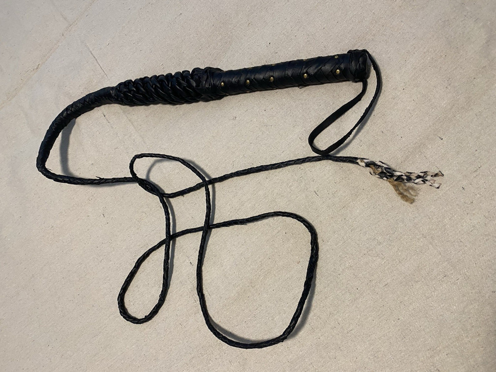 Indiana Jones Bull Whip Genuine Leather Brown 6 Ft Disneyland Souvenir Costume